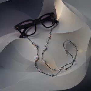 akiniu grandinele akvamarinas rozinis