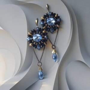 auskarai su kristalais zydras