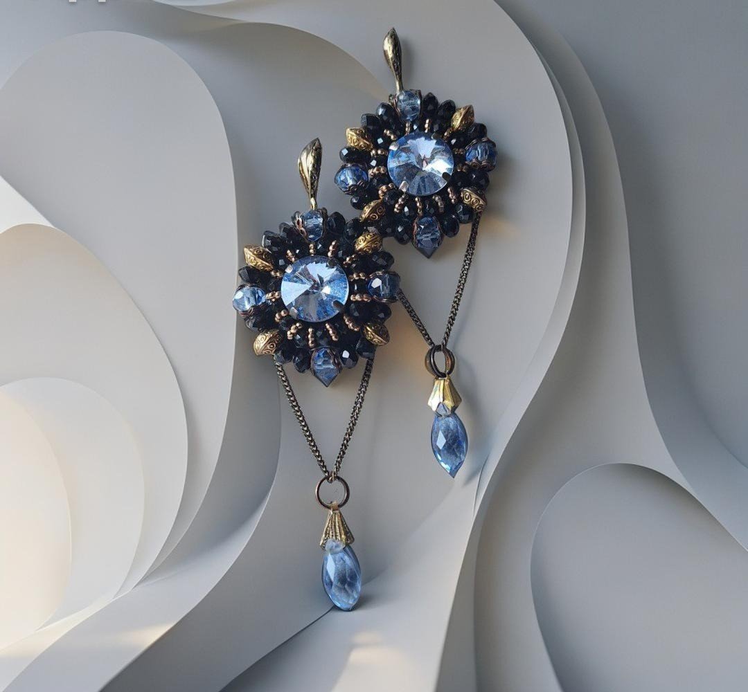 auskarai su kristalais zydras