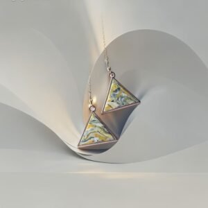 auskarai molio gelsvas 3 CM