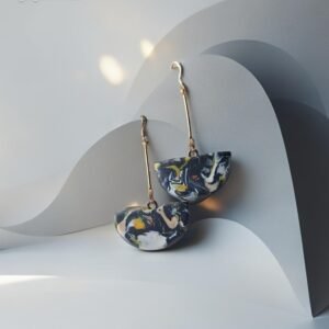 auskarai molio ilgas rudas 5 CM (1)