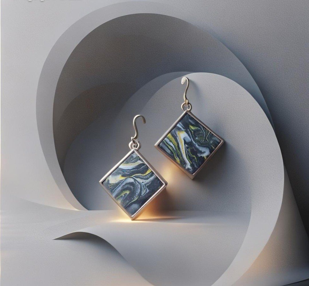 auskarai molio juodas