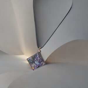 Polimerinio molio įrėmintas pakabukas