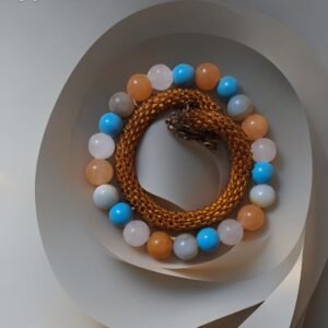 Apyrankė natūralių akmenukų oranzine