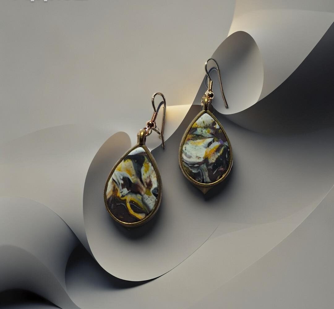 auskarai molio rusvas 3 CM