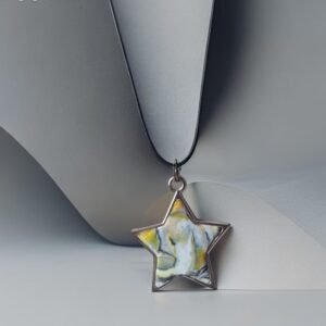 Polimerinio molio įrėmintas pakabukas