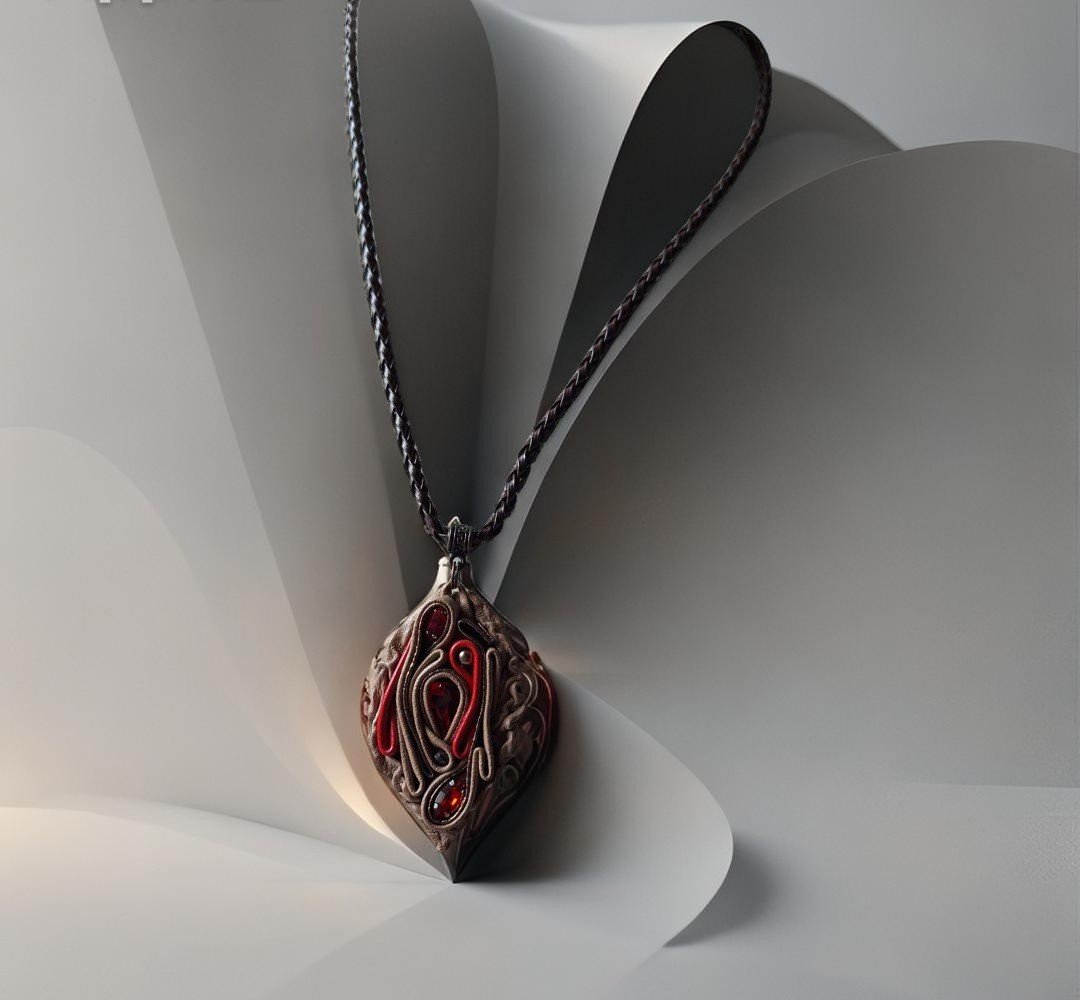 Trumpas odinis kaklo pakabukas