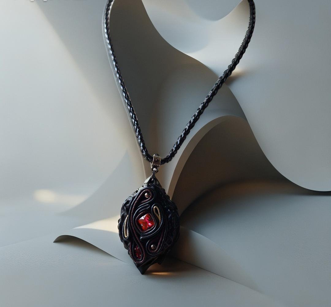 Trumpas odinis kaklo pakabukas