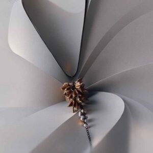 Odinis kaklo pakabukas gėlytė