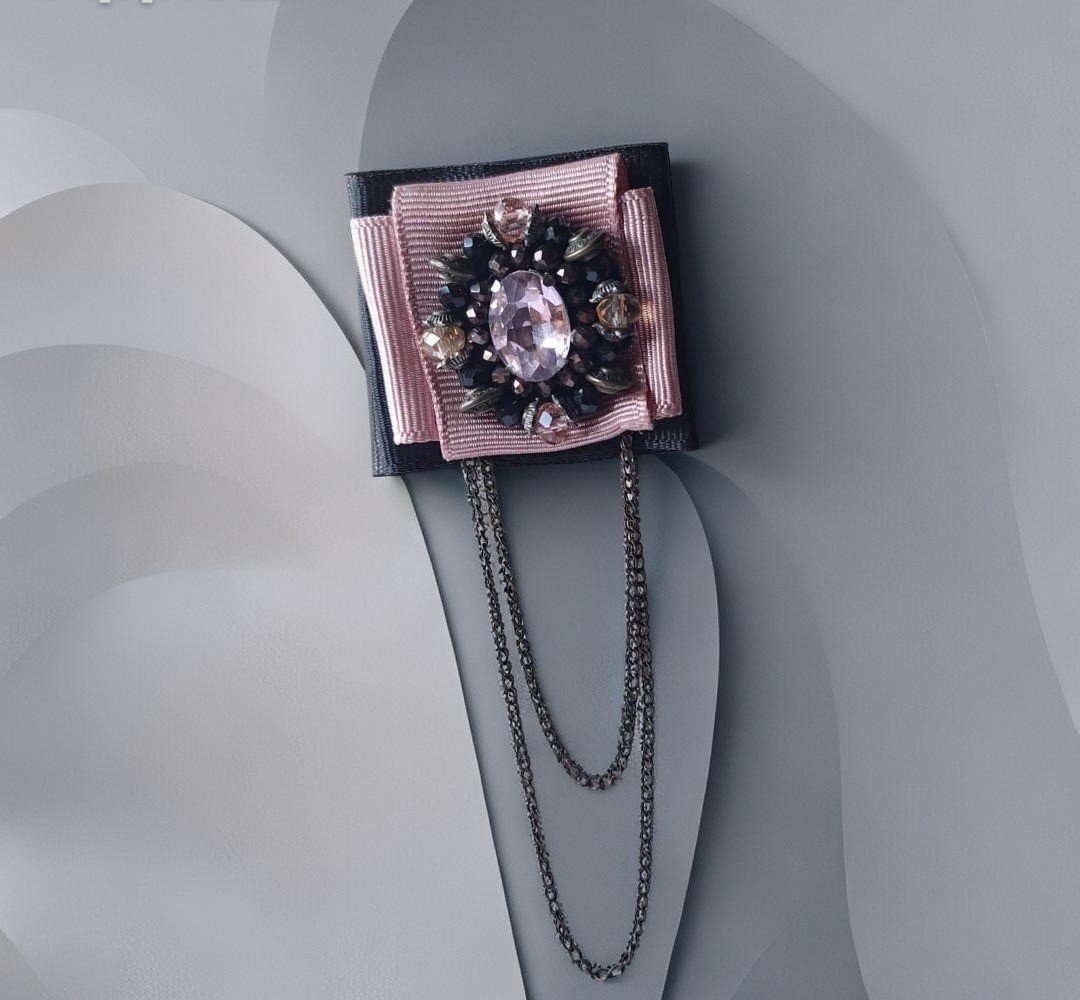 sage kaspinas rozinis